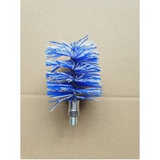 Nylonborstel blauw/wit